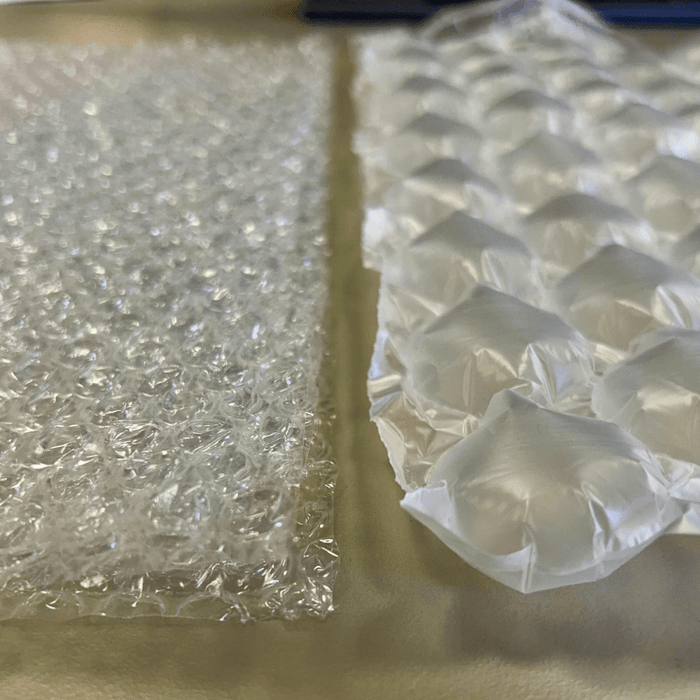Comparison of bubble wrap and air cushion packaging on a flat surface – Pakful experiment