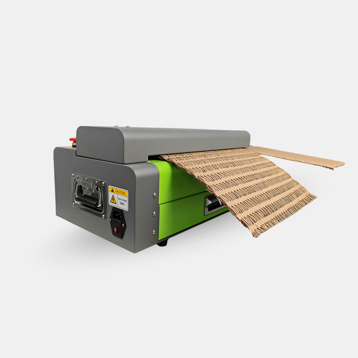 Compact X70 cardboard recycling machine for sustainable packaging and warehouse use