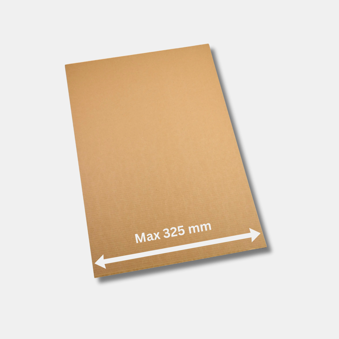 Corrugated cardboard sheet before shredding for eco-friendly packaging production