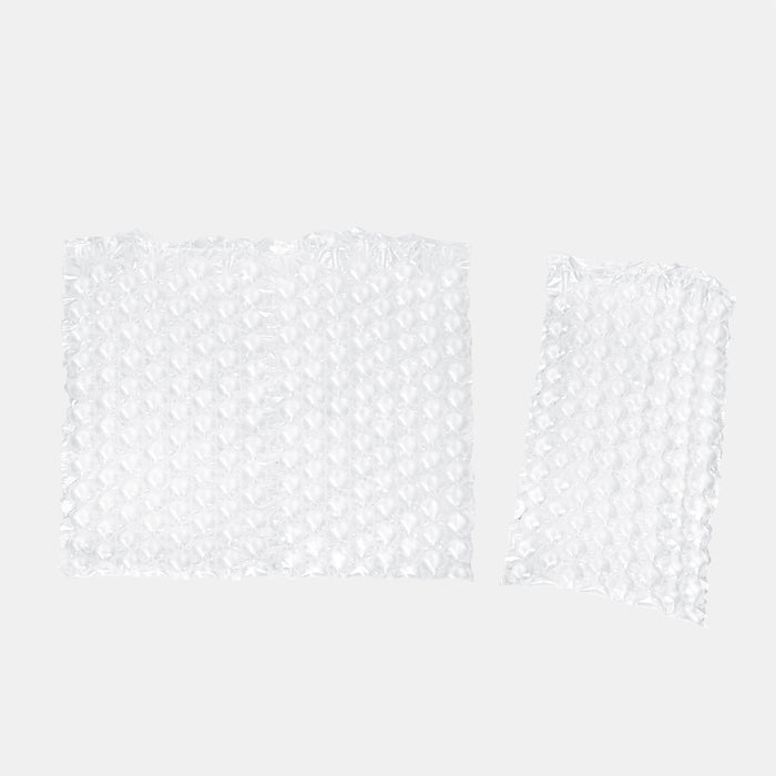 Two air cushion film sheets side by side, 570 × 320 mm