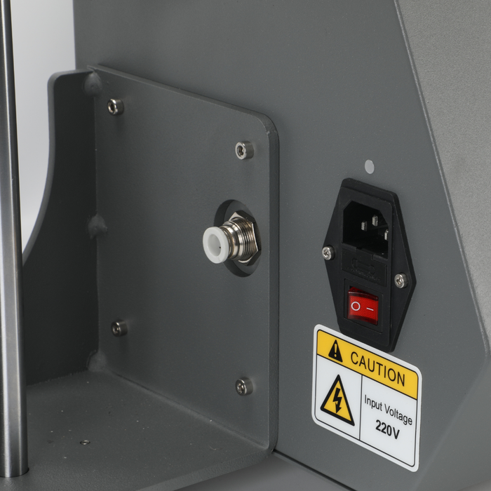 Power switch and connection detail on Air Column Machine Q20