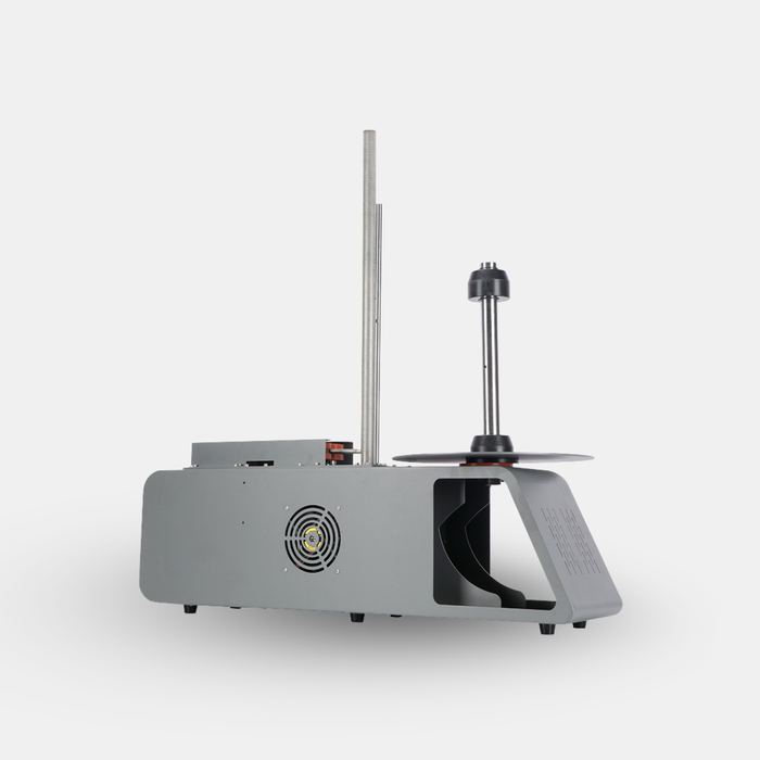 Top view of Q20 air filling machine showing roll holder