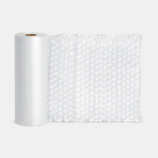 Air cushion film roll and matching inflated sheet, 400 × 320 mm