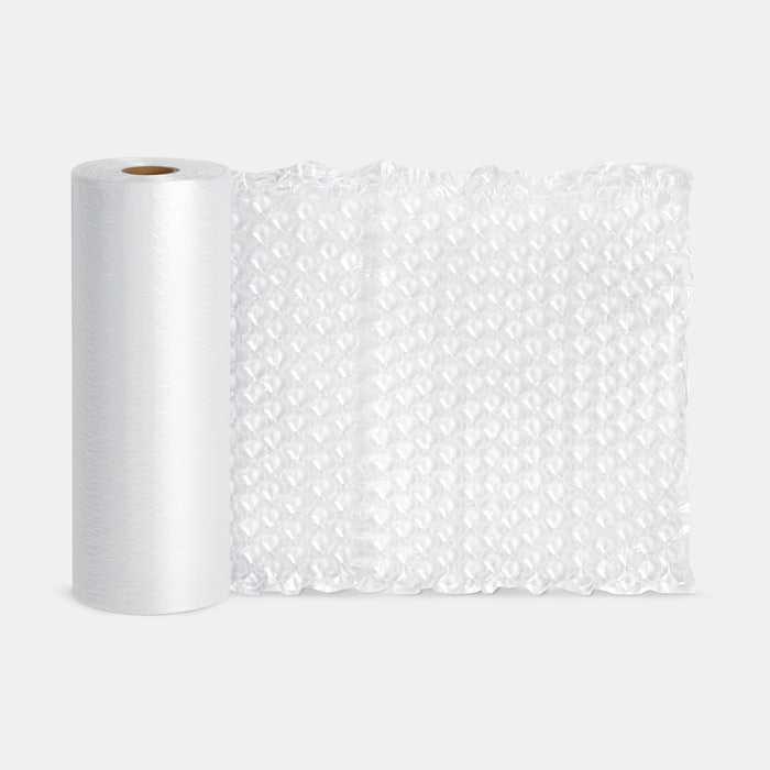 Air cushion film roll and matching inflated sheet, 400 × 320 mm