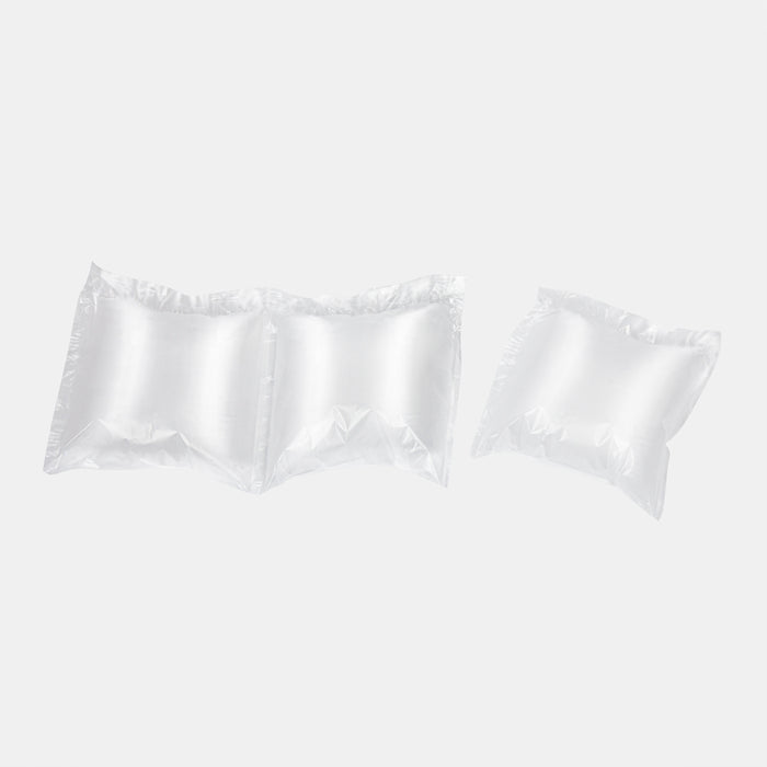 Two rows of 200 × 200 mm perforated air pillows laid side by side