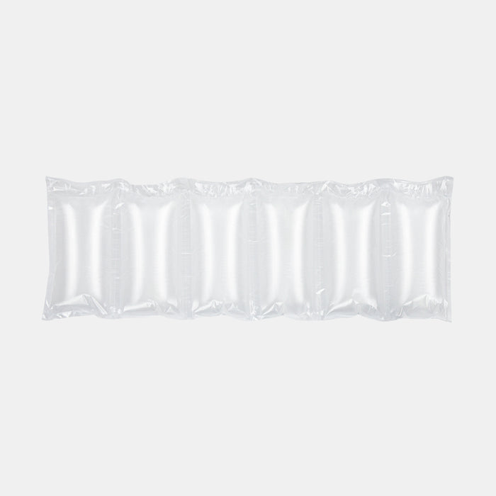 Inflated row of 200 × 100 mm air pillows, perforated for easy separation