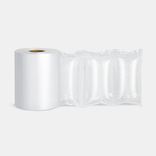 Air pillows roll 200 × 120 mm with inflated cushion film, 500 meters long