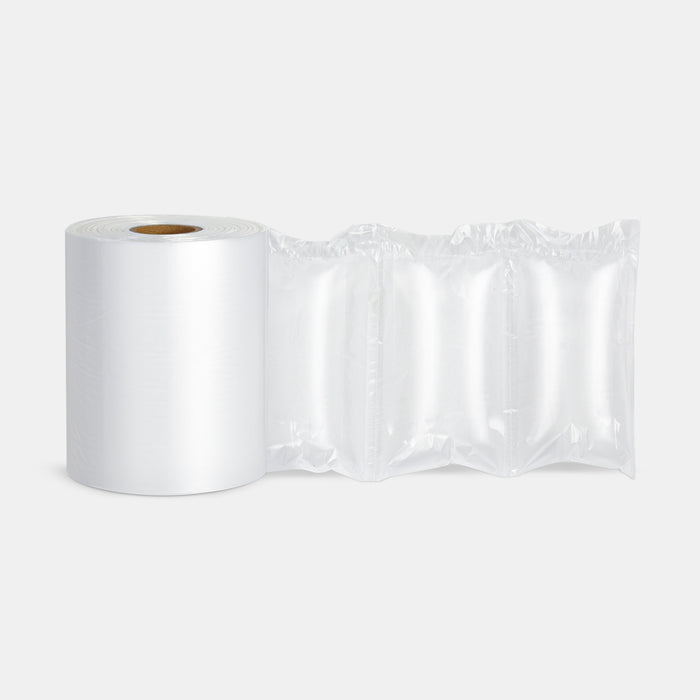 Air pillows roll 200 × 120 mm with inflated cushion film, 500 meters long