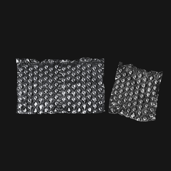 Folded section of air protective film 400×320 mm with inflated bubbles