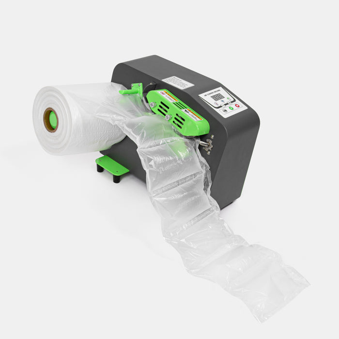 D10 air cushion machine in use, inflating air pillows from film roll