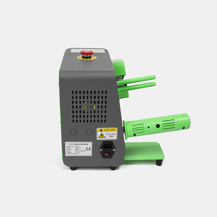 Back view of D80 air fill machine with plug port and housing details
