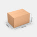 DPD L100% parcel locker box 600×420×350 mm – closed cardboard box with dimensions labeled on white background