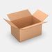DPD L100% parcel locker box 600×420×350 mm – open cardboard box on white background