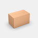 Omniva L100% parcel locker box 630×370×380 mm – closed cardboard box on white background