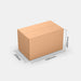 Omniva L100% parcel locker box 630×370×380 mm – closed cardboard box with dimensions labeled on white background