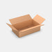 Omniva M100% parcel locker box 630×370×180 mm – open cardboard box on white background
