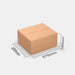 Omniva M50% parcel locker box 320×370×180 mm – closed cardboard box with dimensions labeled on white background