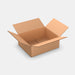 PAKFUL Universal M 100% parcel box 410×330×160 mm – open cardboard box on white background