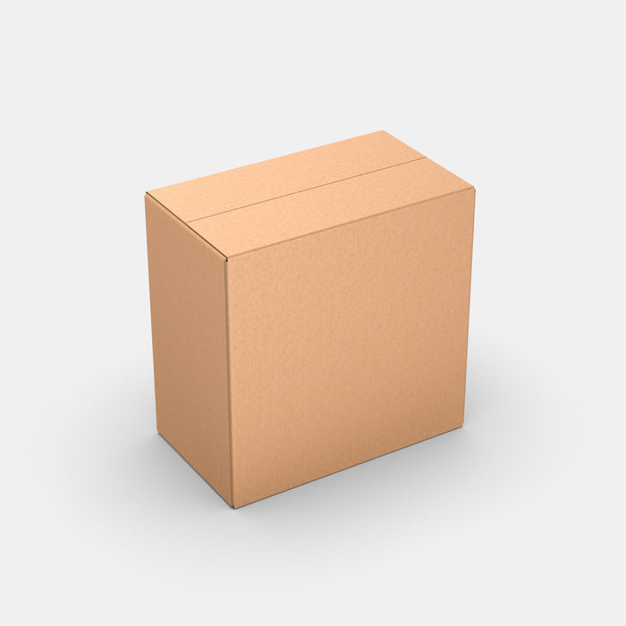 PAKFUL Universal XL 100% parcel box 590×340×590 mm – closed cardboard box on white background