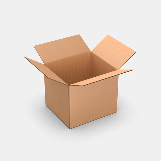 PAKFUL Universal XL 25% parcel box 300×340×300 mm – open cardboard box on white background