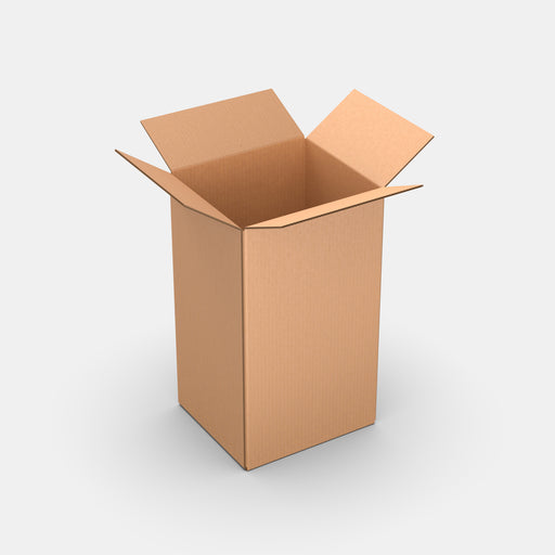 PAKFUL Universal XL 50% parcel box 300×340×590 mm – open cardboard box on white background