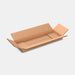 PAKFUL Universal XS 100% parcel box 410×155×40 mm – open cardboard box on white background