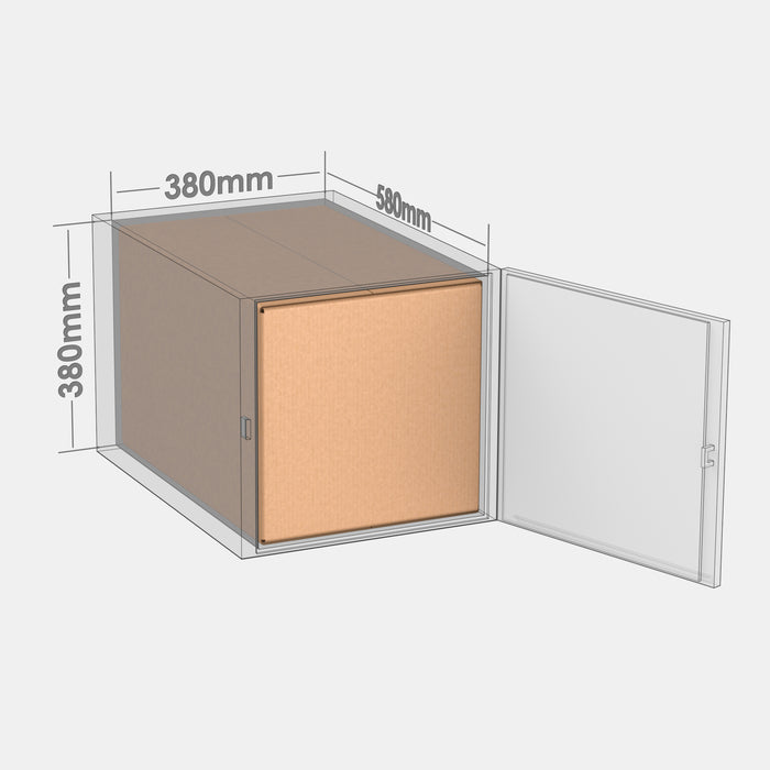 PASTS L 100% parcel locker box 570×370×370 mm – cardboard box placed in L-size parcel locker compartment