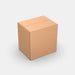 PASTS L 50% parcel locker box 290×370×370 mm – closed cardboard box on white background