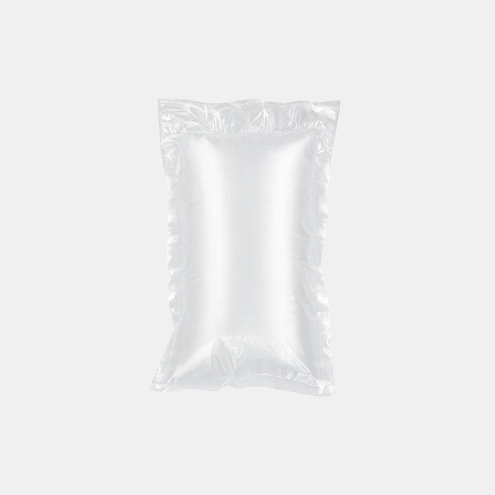 Close-up of a single 200 × 100 mm inflated air pillow for packaging