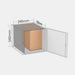 Smart Posti L 50% parcel locker box 210×330×610 mm – cardboard box placed in half of an L-size parcel locker compartment