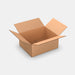 Smart Posti M 100% parcel locker box 410×330×360 mm – open cardboard box on white background