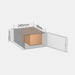 Smart Posti M 50% parcel locker box 210×330×360 mm – cardboard box placed in half of an M-size parcel locker compartment