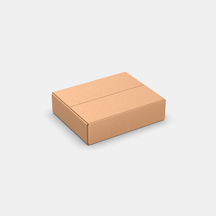 Smart Posti S 100% parcel locker box 410×330×110 mm – closed cardboard box on white background