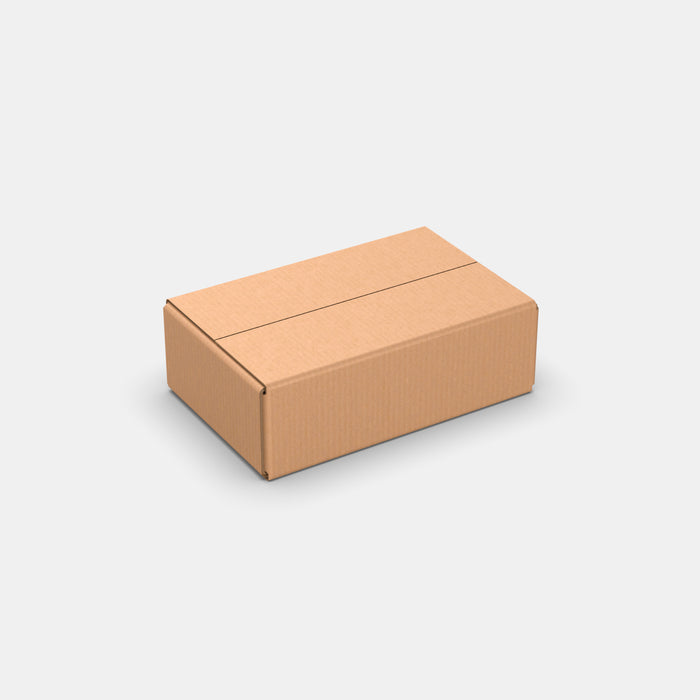 Smart Posti S 50% parcel locker box 210×330×110 mm – closed cardboard box on white background