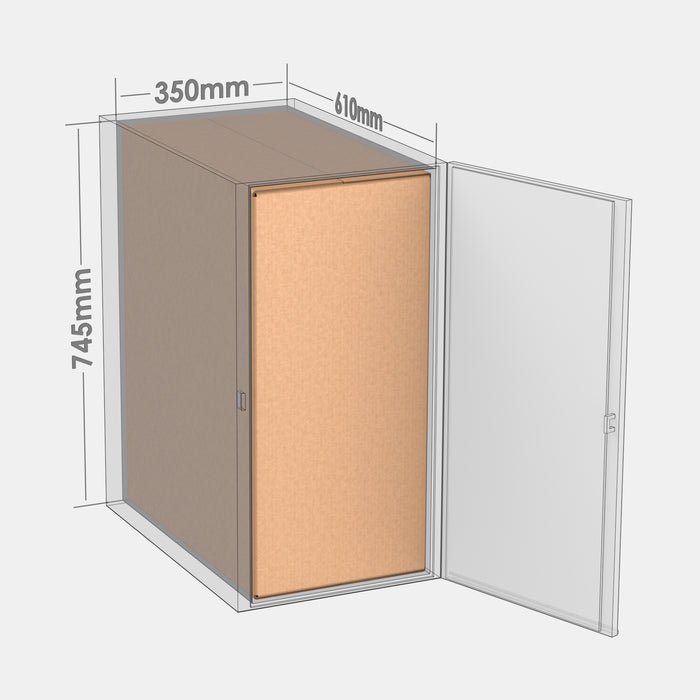 Unisend XL 100% parcel locker box 600×340×735 mm – cardboard box placed in XL-size parcel locker compartment