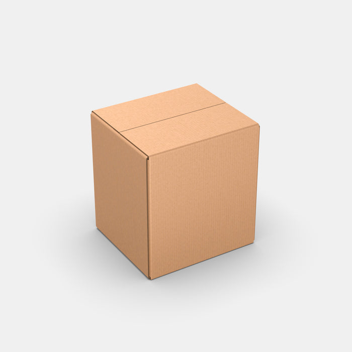 Unisend XL 50% parcel locker box 300×340×370 mm – closed cardboard box on white background