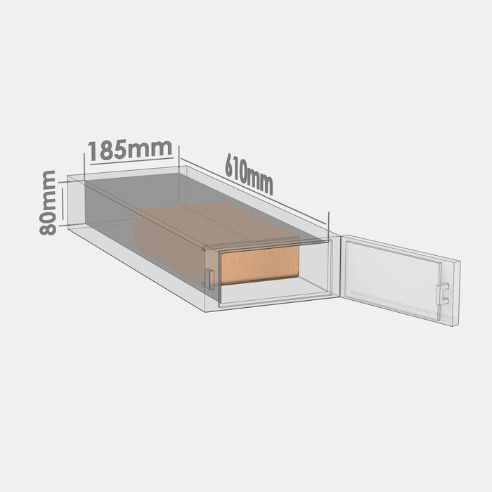 Unisend XS 50% parcel locker box 300×175×70 mm – cardboard box placed in XS-size parcel locker compartment